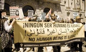 Activists gather in San Francisco to protest the Minutemen