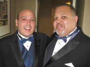 James and Henri on their wedding day