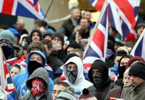 A Protestant flag protest held in Belfast