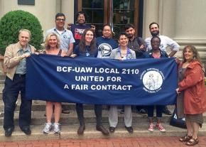 Members of the contingent faculty union