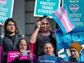 Demonstrators rally for trans rights in New York City